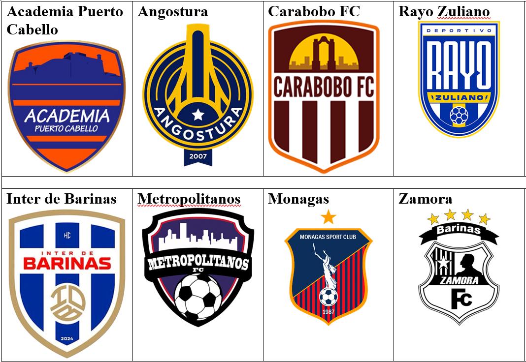 Academia Puerto Cabello Angostura Carabobo FC Deportivo Rayo Zuliano Inter de Barinas Metropolitanos Monagas Zamora Venezuela Football Patch