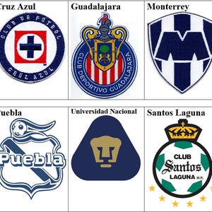 Tigres UANL Cruz Azul FC Cd Guadalajara CF Monterrey Club Leon Puebla Universidad Nacional Santos Laguna America Mexico Football Patch