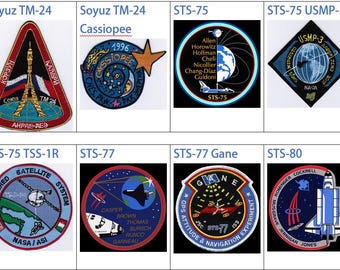 Human Space Flights 1996 Sts-75 Tss-1R Tethered Satellite System USMP-3 Sts-77 Gane Soyuz Tm-24 Cassiopee Fregat STS-80 Columbia Patch