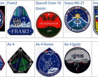 Human Space Flights Soyuz MS-28 Gyrfalcon Fram2 SpaceX Crew-10 Jaxa Onishi MS-27 Shenzhou-20 Ax-4 Hunor Igniis Uznanski China Dragon Patch