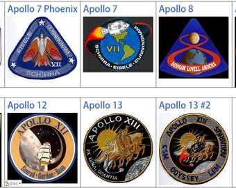 Human Space Flights 1968-72 Apollo IV Commemorative Concept All Up Test Alternate Apollo 7 Flight of the Phoenix 8 9 10 12 13 Badge Patch