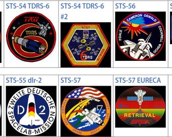 Human Space Flights 1993 Sts-54 TDRS-6 Tracking and Data Relay Satellite Sts-55 dlr-2 Sts-56 ATLAS-2 Sts-57 EURECA 56th Embroidered Patch