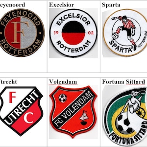 Almere City FC Feyenoord Excelsior Sparta Rotterdam Emmen Groningen Utrecht Volendam Fortuna Sittard Países Bajos Parche bordado para planchar