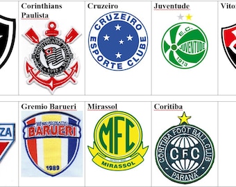 Botafogo Clube Nautico Capibaribecruzeiro Esporte Juventude Vitoria Fortaleza Gremio Barueri Mirassol Coritiba Brasilien Fußball Aufnäher