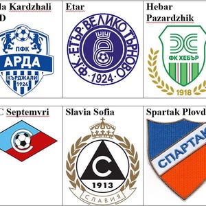 FC Arda Kardzhali Etar Hebar Pazardzhik Krumovgrad Spartak Varna PFC Septemvri Slavia Sofia Plovdiv Bulgaria Football Embroidered Patch