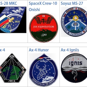 Human Space Flights Soyuz MS-28 Gyrfalcon Fram2 SpaceX Crew-10 Jaxa Onishi MS-27 Shenzhou-20 Ax-4 Hunor Igniis Uznanski China Dragon Patch