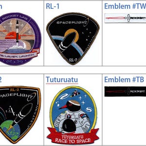 Rocket Lab 70th RL-1 RL-2 Tuturuatu Race Electron Human Space Flights Badge Iron On Embroidered Patch