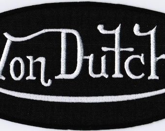 Von Dutch Motorcycle Racing Badge Iron On Embroidered Patch