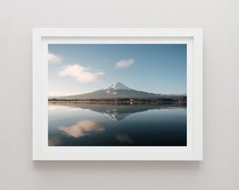 Impresión del monte Fuji, fotografía de paisajes japoneses, arte mural minimalista, póster de viaje