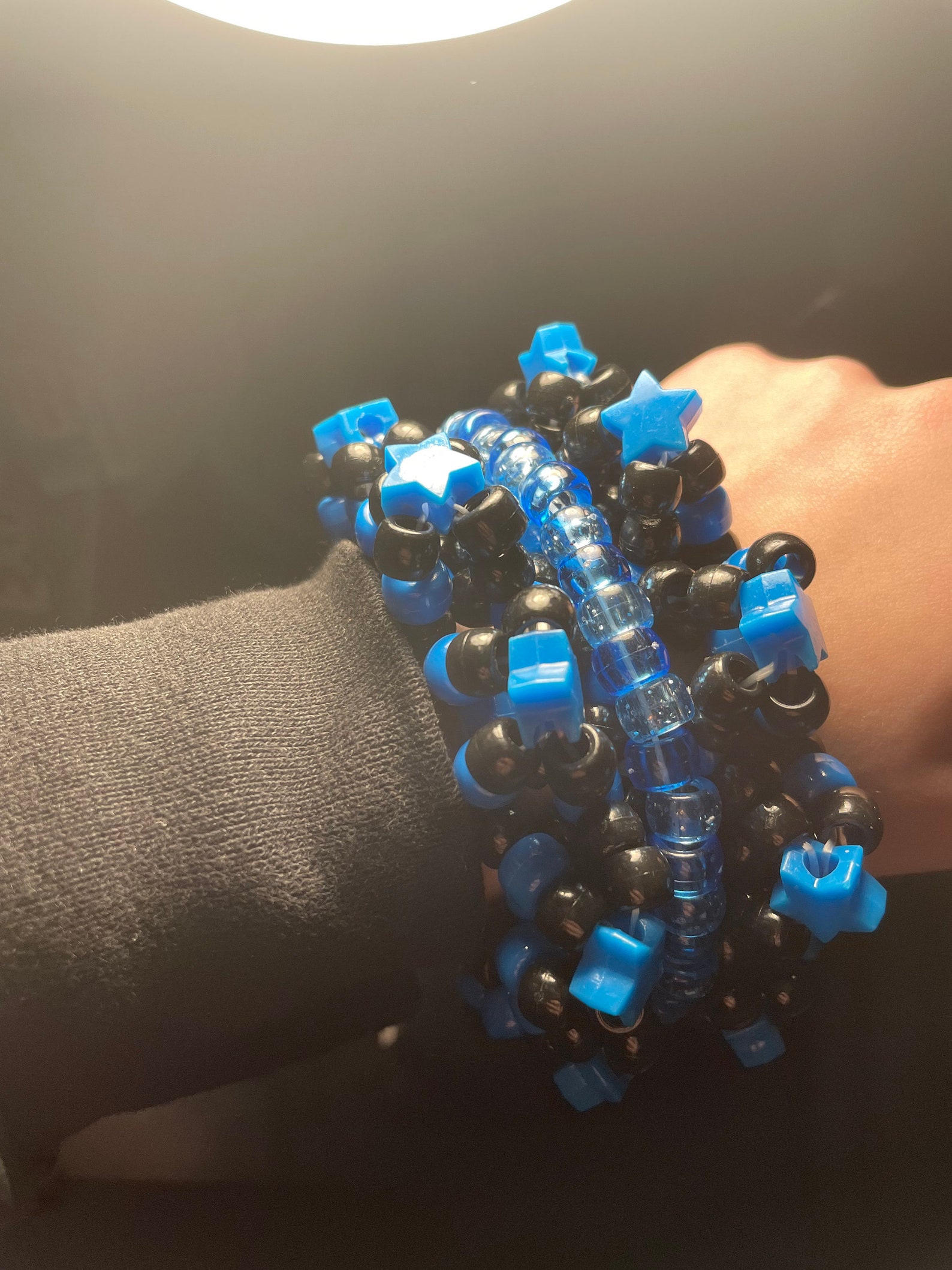 Rotating Kandi Cuff Double X Base 30 Beads Around Scenecore Etsy