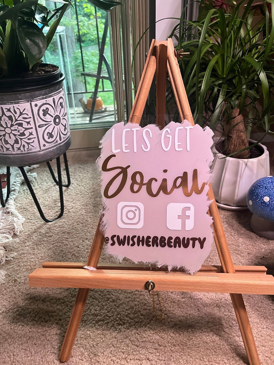 Let's Get Social Business Sign Etsy