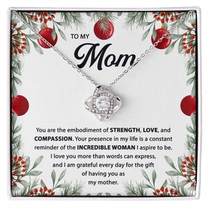 Für Mama Nachricht Karte Halskette, Liebesknoten Halskette, meine Mutter, meine Mutter Nachricht Karte Halskette für Mama