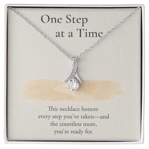 Stap voor stap ketting: genezend cadeau voor vrouwen, aanmoedigingssieraden, verleidelijke schoonheidsketting, cadeau voor traumaherstel