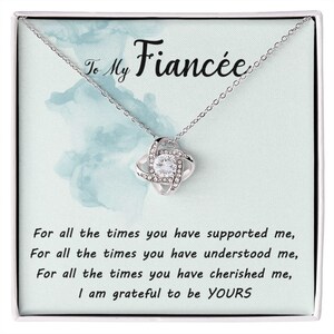 Aan verloofde Message Card Ketting, Liefde Knoop Ketting, Mijn Verloofde Message Card, Ketting voor Verloofde, Valentijnsdag Cadeau, Cadeau voor Vrouwen