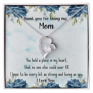 To Mom Message Karte Halskette, Für immer Liebe Halskette, Meine Mutter, Meine Mama Nachricht Karte Halskette für Mama