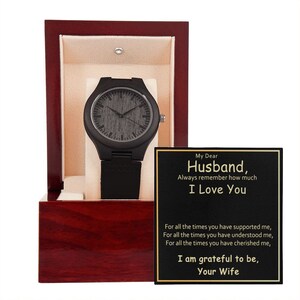 A mio marito, orologio di legno, orologio per gli uomini, regalo di compleanno del marito, regalo per il marito, regalo di anniversario, regalo di San Valentino