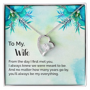 Collana di biglietti di messaggio di mia moglie, collana di amore per sempre, mia moglie, collana di biglietti di messaggio di mia moglie per moglie, regalo di San Valentino, regalo di anniversario