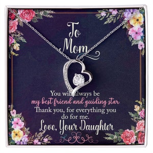 A mamá Message Card Necklace, Forever Love Necklace, My Mother, My Mom Message Card Necklace for Mom