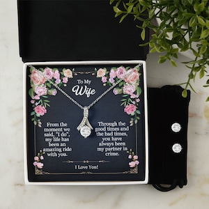 Aan vrouw bericht kaart ketting, verleidelijke schoonheid ketting, aan mijn vrouw, mijn vrouw bericht kaart ketting voor vrouw, Valentijnsdag geschenk