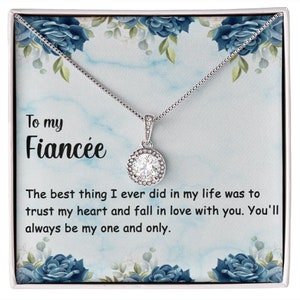 Aan verloofde Message Card Ketting, Eeuwige Hoop Ketting, Mijn Verloofde Message Card, Ketting voor Verloofde, Valentijnsdag Cadeau, Cadeau voor Vrouwen