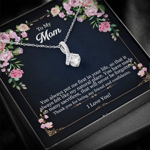 À maman Collier de carte de message, Collier de beauté séduisant, Ma mère, Ma mère, Ma mère Collier de carte de message pour maman