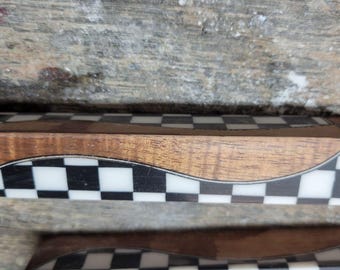 Twisted Koa™  "B&W Checkerboard" Pen Blank