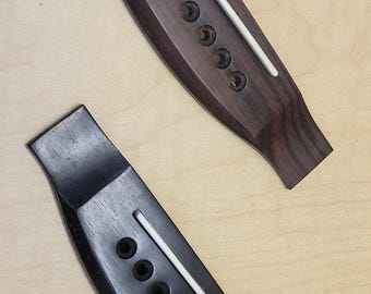 Guitar Bridge Complete - Ebony/Rosewood