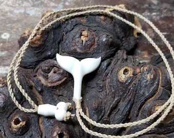 Whale Tail - Polynesian Style Necklace - Bone