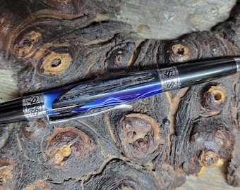 Honu(Sea Turtle) Twist Pen -  Twisted & Dyed R-Cubed™  and Cobalt Acrylic