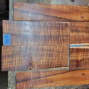 Hawaiian Premium Fiiddleback Curly Koa 6PC Ukulele Set (lot195) Quartersawn/Kiln Dried