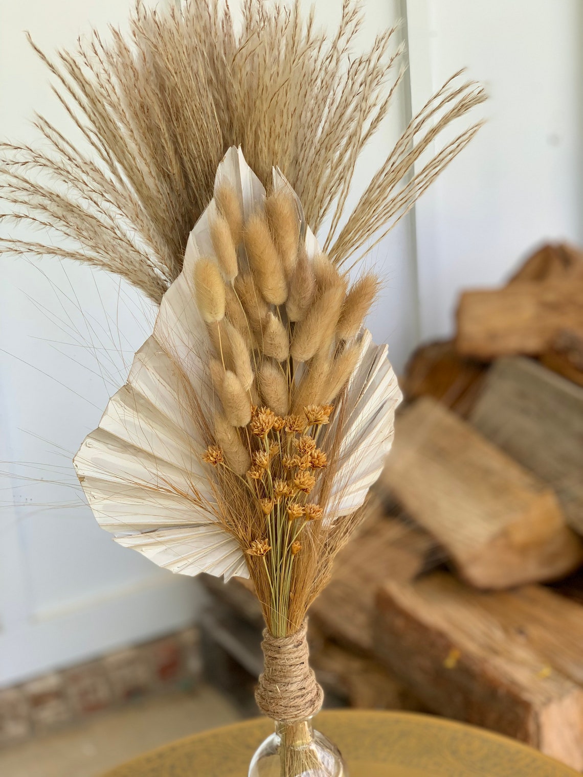 Boho Dried Floral Arrangement Etsy