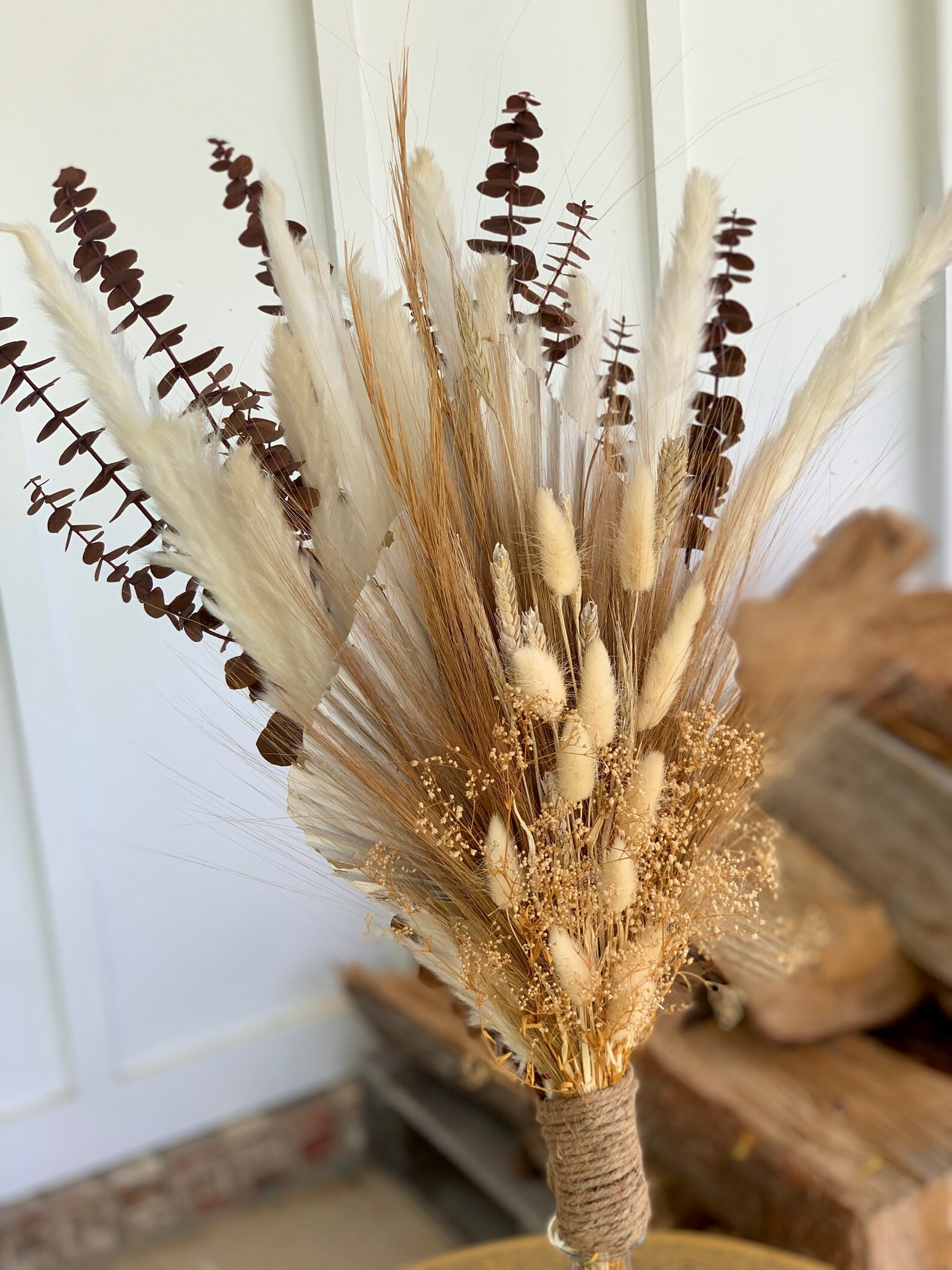 Boho Dried Floral Arrangement / Centerpiece. Etsy