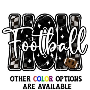 Football Mom PNG, Checkered Football Mom, Football PNG for Sublimation, Football Mom for DTF, Black Football Mom Design, Retro Football Mom
