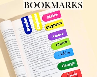 Personalized Magnetic Bookmark Gift Custom name bookmark for Bookclub Friend gift Cute bookmark for teacher Magnetic page marker for kids