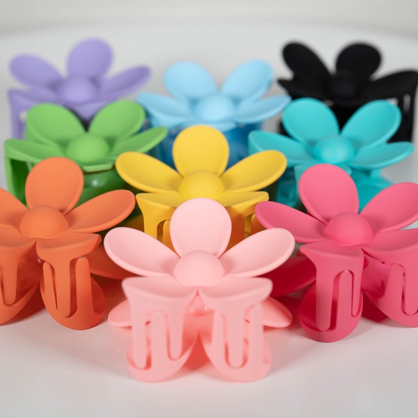 Flower Claw Clip Cute Claw Clip Gift for her Floral claw clip Large Hair Claw Popular Hair Clips Beautiful Summer color cute daisy flower