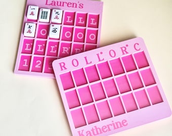 Gepersonaliseerde mahjong-oefenbord voor mahjong-solo tegeltrainingsbord met naam, mahj-leerhulpmiddel voor spelers beginner mahj cadeau