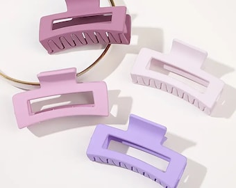 Purple Pink Hair Claw Clips Set  Hair clips Hold Grip Hair Jaw Clip Hair clips For cheerleaders Party Pink claw clip sorority sister gifts