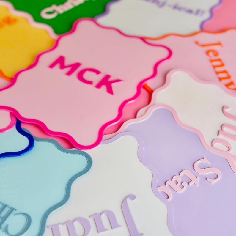 mahjong shufflers scalloped edges colorful