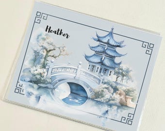 Mahjong-kaarthoes Gepersonaliseerde NMJL-kaart gevouwen hoes Beschermhoes Mahjong-cadeau voor speler Mahjongaccessoires Custom design case