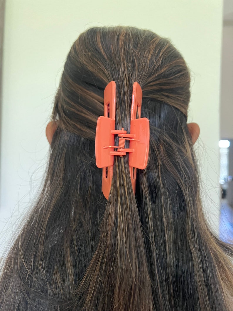 Large Sage Green Claw Clip 3 Pack Rectangular Hair Claw Clip Cute Hair