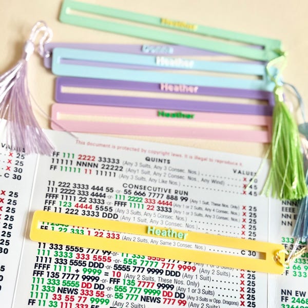 Lector de líneas de Mahjong, accesorios personalizados para Mahjong, regalos de Mahjong, buscador de líneas de Mahjong personalizado, regalo para amantes del Mahjong, regalo para torneos de Mahjong