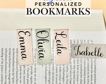Personalized Magnetic Bookmark Gift Custom name bookmark for Booklover Cute bookmark for teacher Magnetic page marker for admin staff