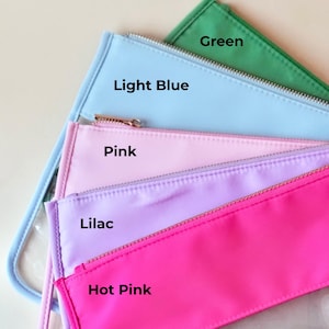 Stylish Mahjong tile holder pouch with custom name and zipper closure, ideal gift for Mahjong players.