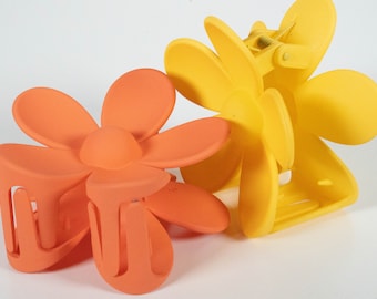 Kralle Clip Niedliches Gänseblümchen Blume Klaue Clip Geschenk für sie Große Gelb Orange Blumen Haarkralle Beliebte Haarspangen Schöne Sommerfarbe