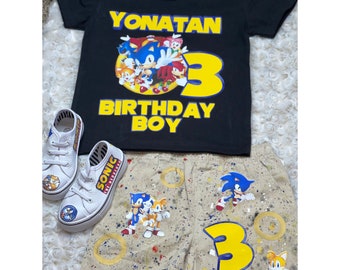 Custom outfit set, character inspired, Birthday outfit, Sonic outfit