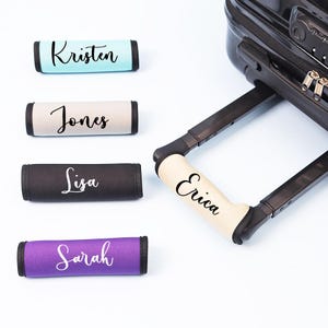 Personalized Luggage Handle Wrap Custom Name Luggage Handle Luggage Wrap for Suitcase Gift for traveler gift for grad