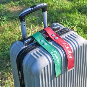 Personalized Luggage bag Strap | 5 Diffrent Color Strap | Custom Logo | Luggage Accessory | Golf Bag Tag | Traveler&#39;s gift