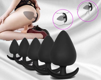 Plug anale in silicone, 5 dimensioni di plug anali, plug vaginale, plug anale per principianti, giocattolo del sesso anale per donne e uomini