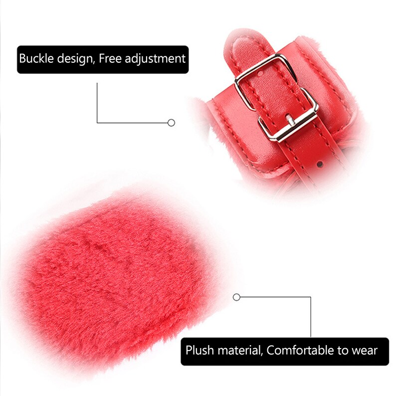 Fluffy Handcuffs Sex - Adult Fluffy Cuffs With Keys BDSM