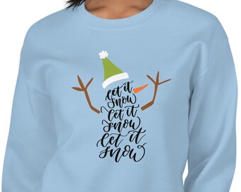 Let It Snow, Christmas Gift for Her, Christmas Sweatshirt, Holiday Sweatshirt, Let It Snow Sweatshirt